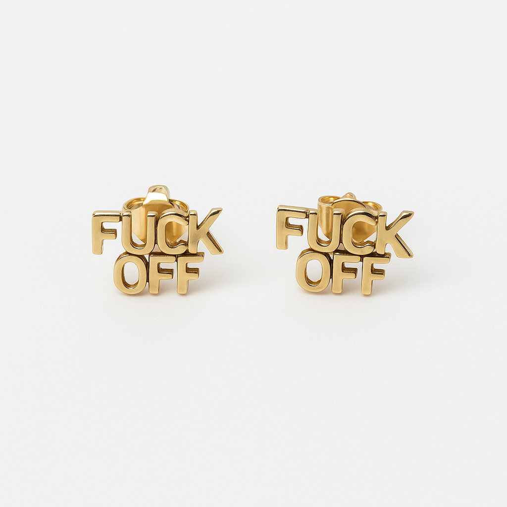 F*ck off stud earrings