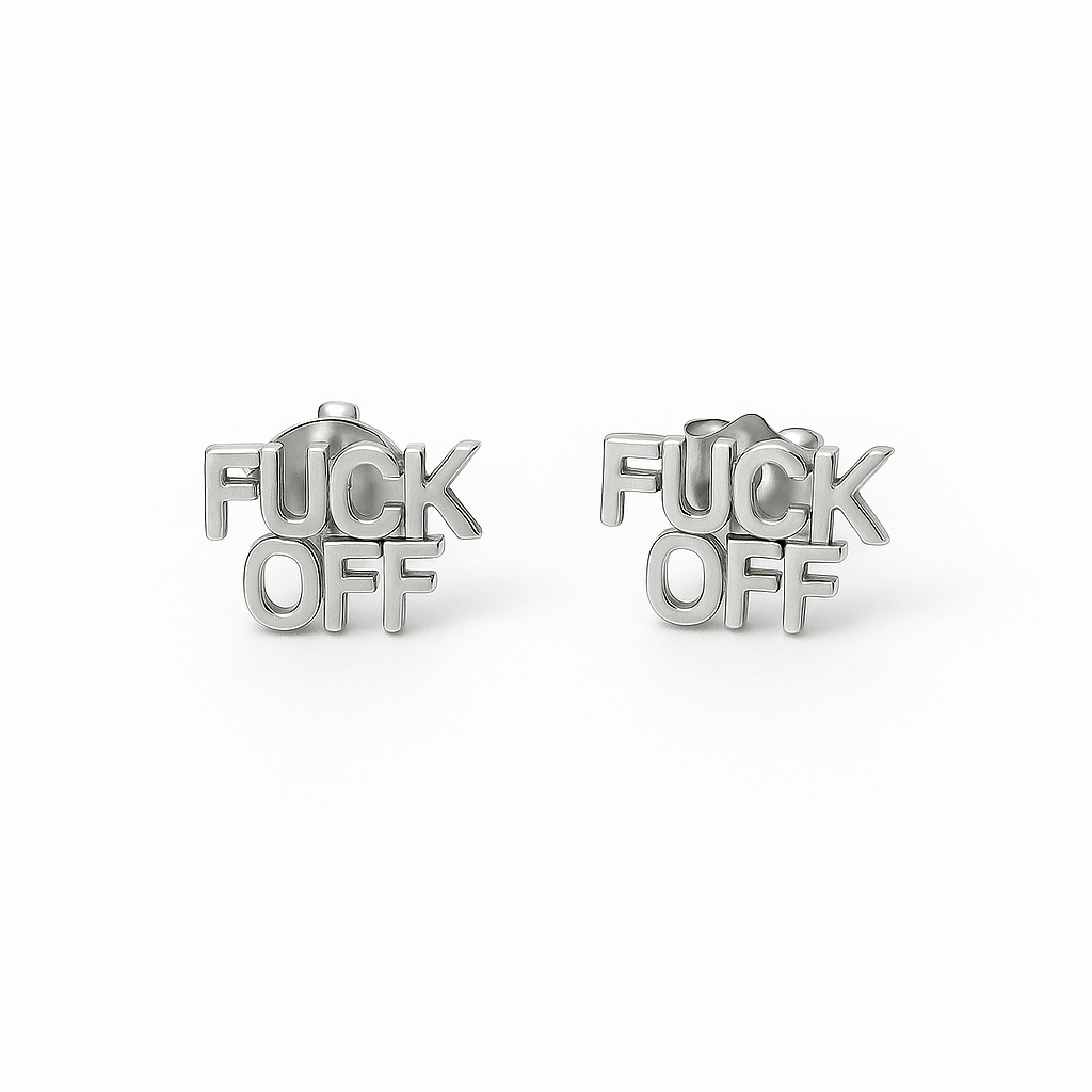 F*ck off stud earrings