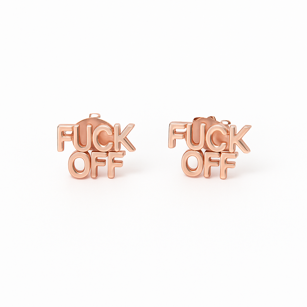 F*ck off stud earrings