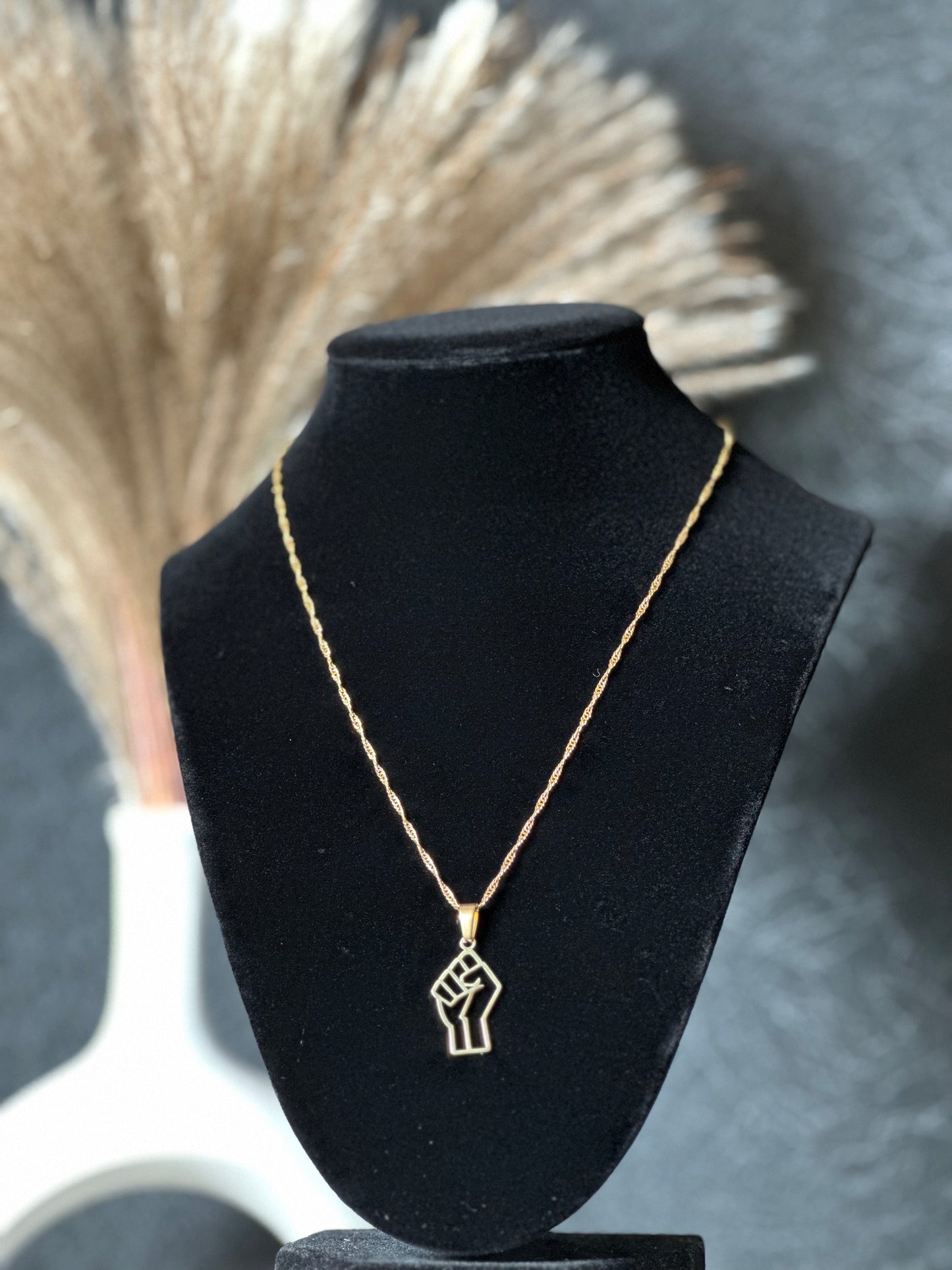 Fist Up Necklace