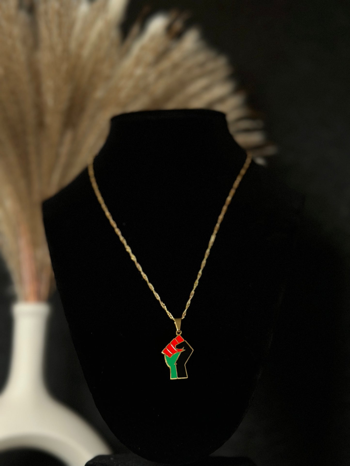 Fist Up (Pan African) Necklace