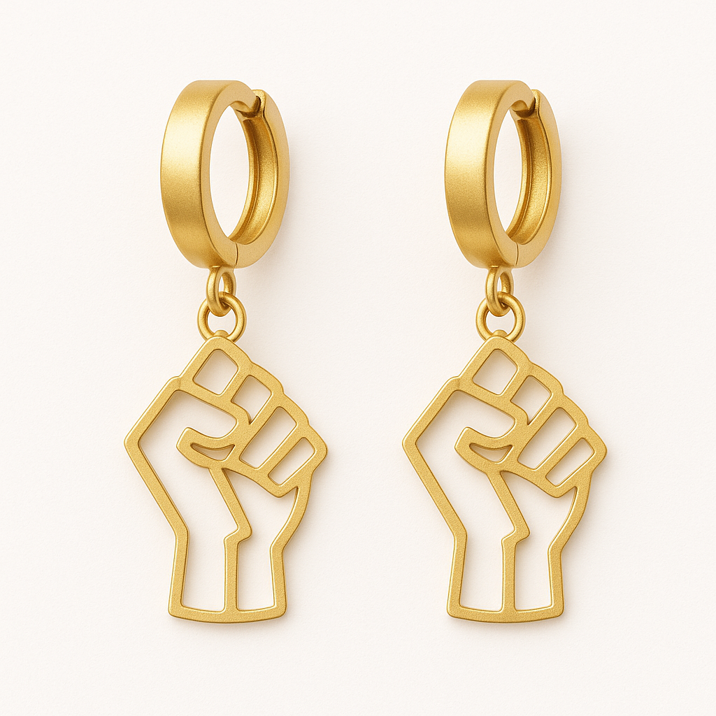 Fist Up dangle earrings