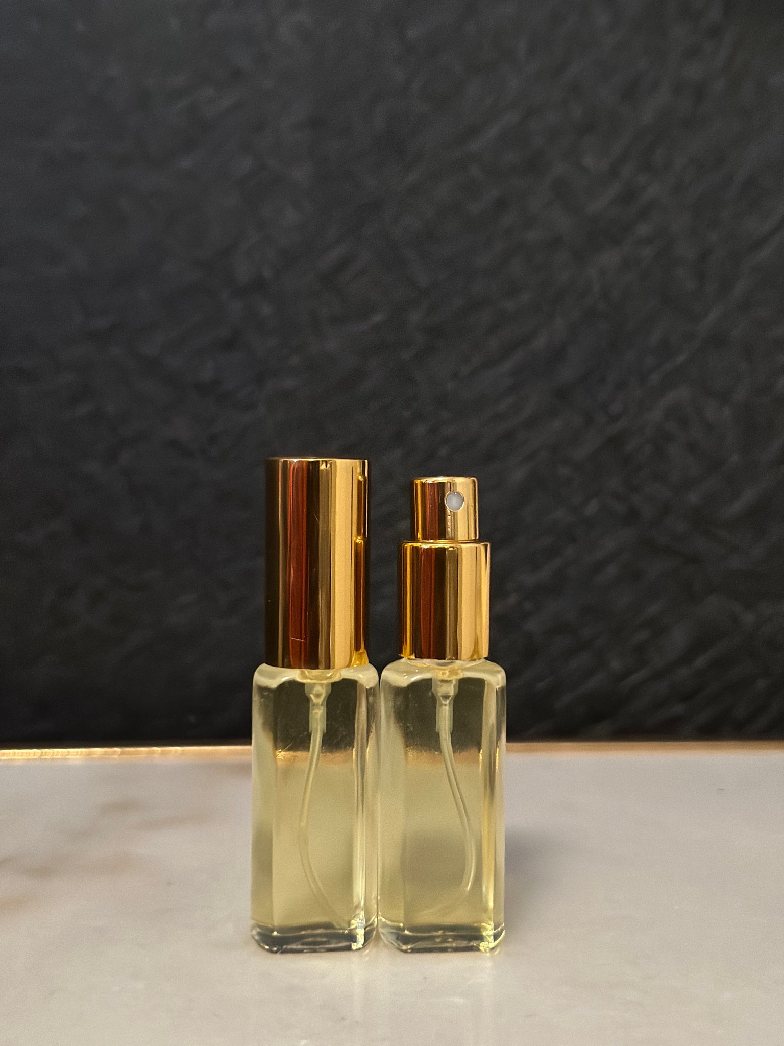The scent of her discount perfume