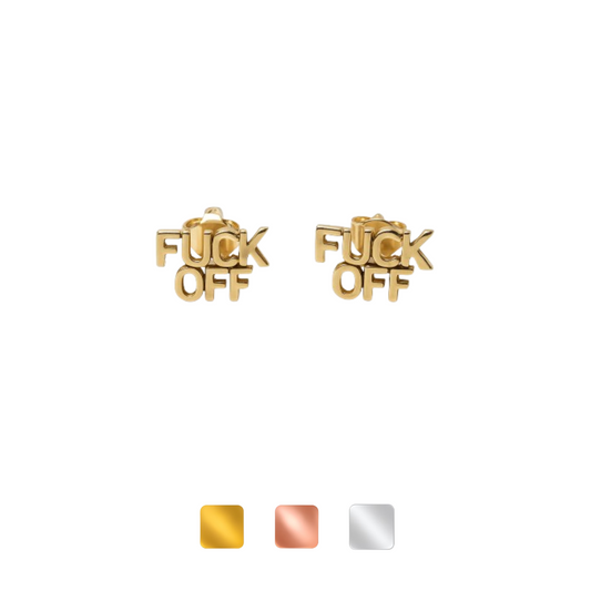F*ck off stud earrings