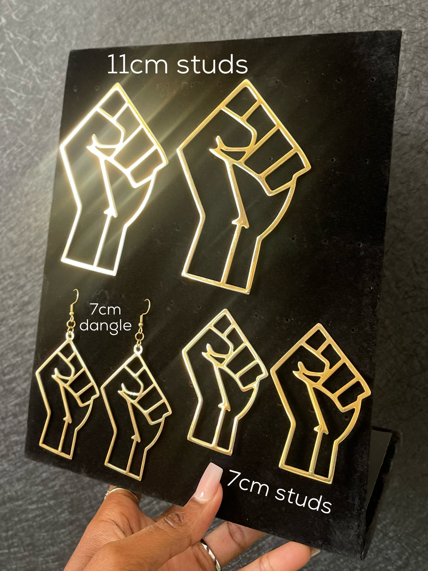 Fist Up Earrings